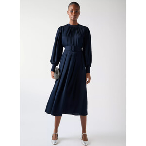 LK Bennett Rosanna Viscose Crepe And Knit Dress